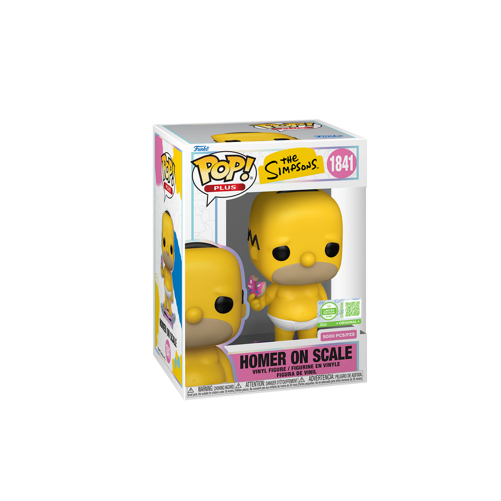 Pop! Plus Homer on Scale with Pop! Protector