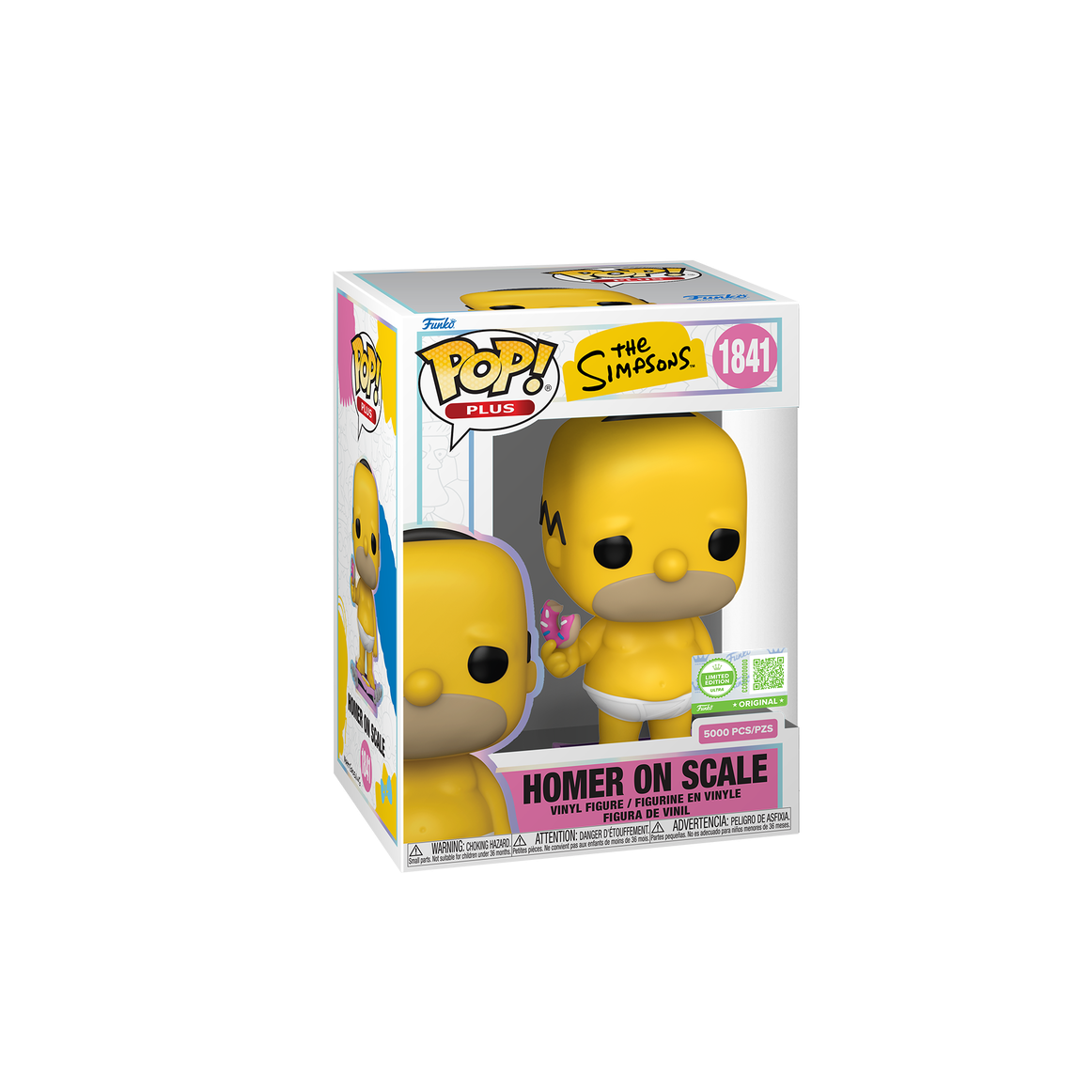 Pop! Plus Homer on Scale with Pop! Protector