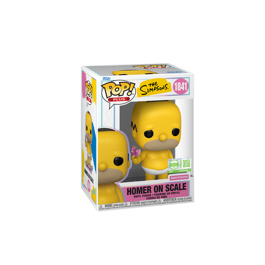 Pop! Plus Homer on Scale with Pop! Protector